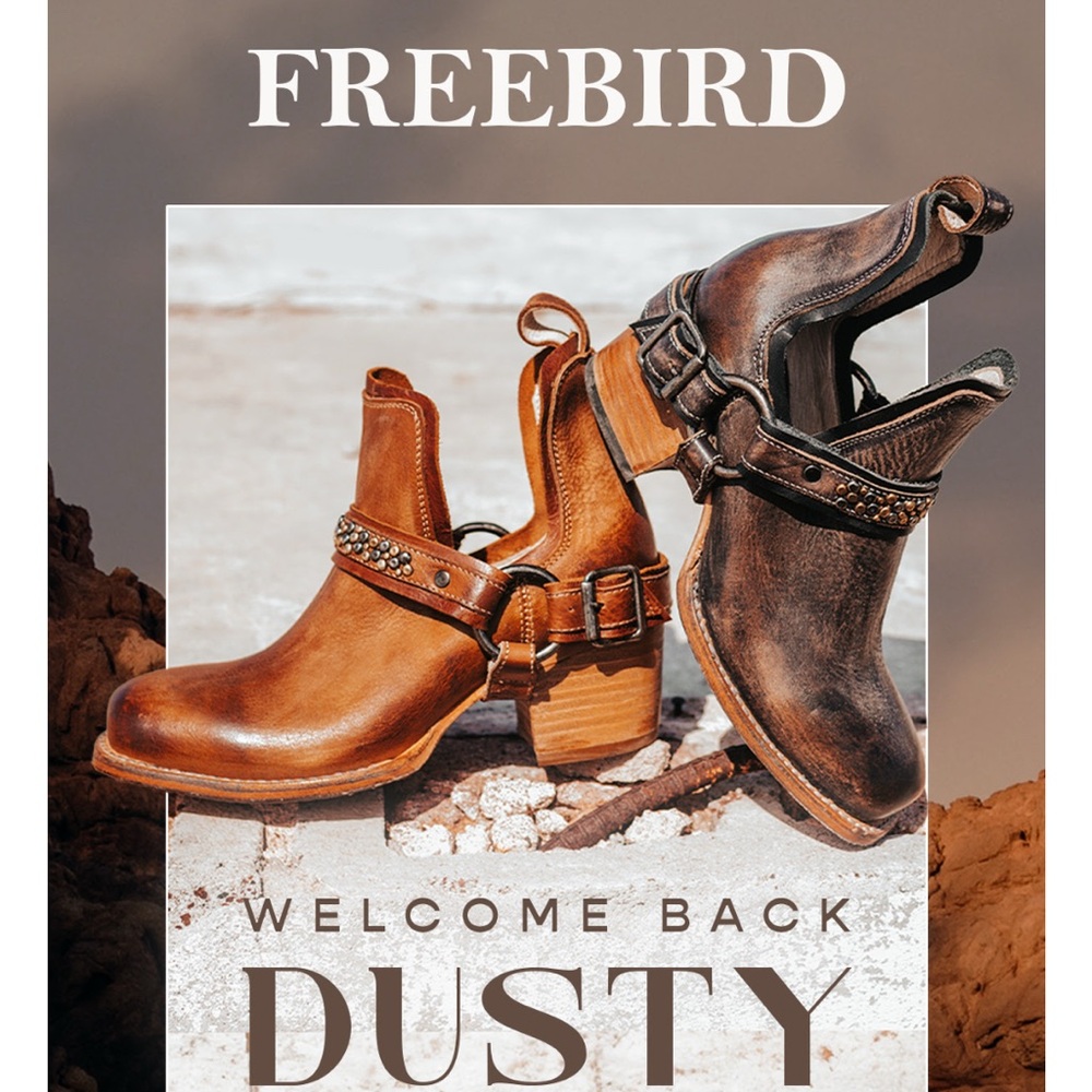 Freebird Brown Ankle Boots with Detailed Craftsmanship